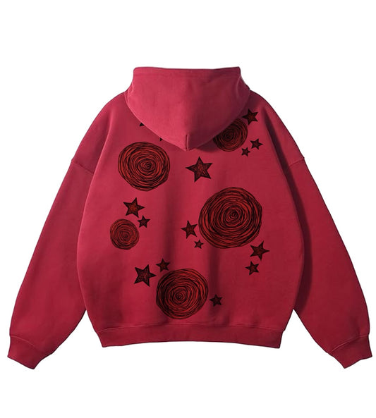 red alina logo hoodie